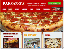 Tablet Screenshot of paesanospizza.com